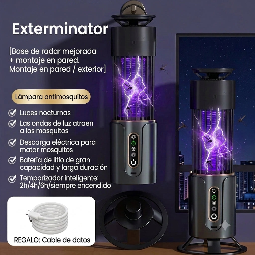 Exterminator™ – Lámpara antimosquitos 3 en 1